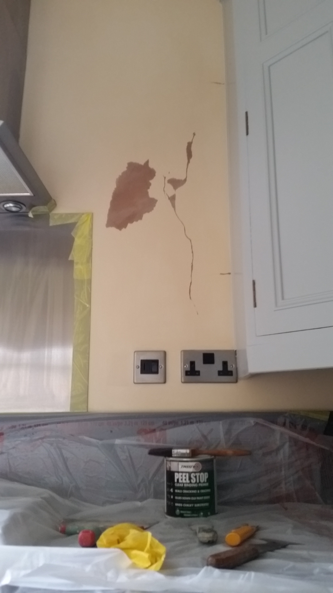 Zinsser Peelstop And Zinsser Coverstain Repairing Water Damage To